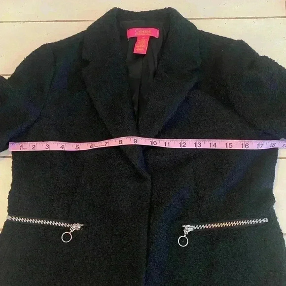 Catherine Malandrino Black Blazer Jacket Women Size 8 Petite Quiet Luxury - Picture 5 of 8